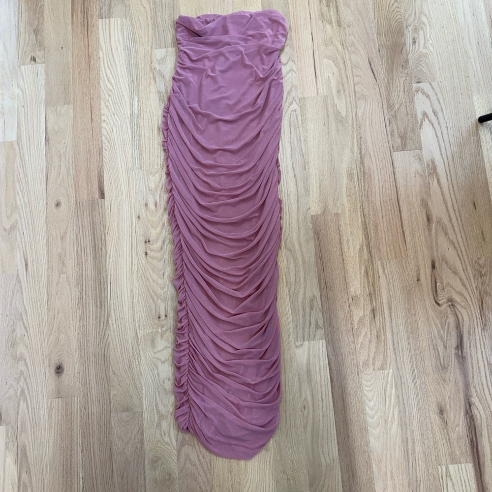 Club L London Strapless Ruched Maternity Dress